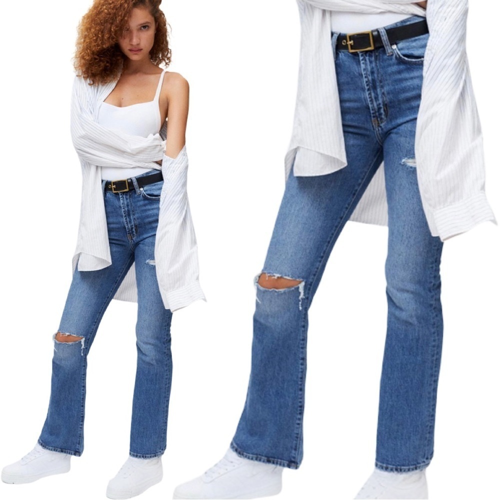Urban Outfitters BDG High Waisted Comfort Stretch Flare Jean Indigo Size 28 - Picture 17 of 17
